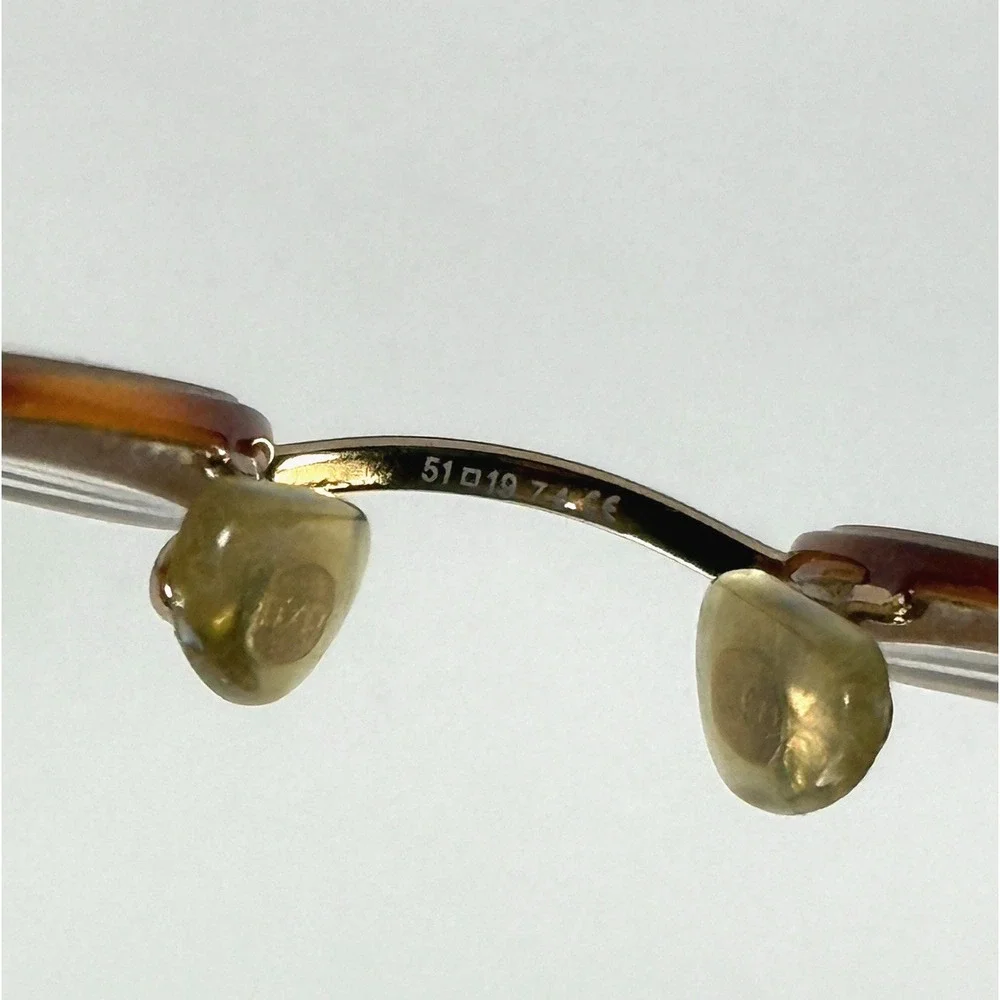 VTG‎ Gucci Knot Round Eyeglasses Frame Only 51-19-132 Metal Gold Womens Full Rim